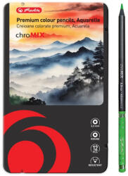 Herlitz Creioane colorate acuarela HERLITZ ChroMIX Aquarelle, 12 culori/set