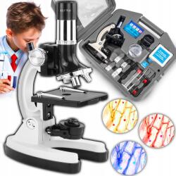 RETOO Optikai Mikroszkóp Zoom 1200X Laboratóriumi Szett 3 Objektív Tartozékok (ER1148)