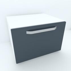 Spectral Mobila Armonia Comoda alba cu 1 sertar cu maner front MDF Gri Comoda