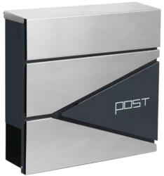 Leziter Cutie postala de exterior Leziter Homepost cu suport ziare, antracit (MB-51AS)