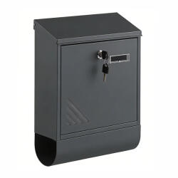 Leziter Cutie postala de exterior Leziter Homepost, cu încuietoare, suport ziare, gri (MB-005)