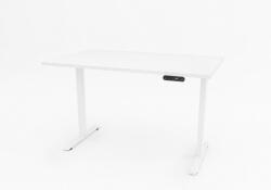 Terra Mob Prod Birou reglabil electric White TerrA6 Light 2026 - cadrul Alb plus blat, 2 motoare, 2 Trepte de inaltime, inaltime 72-115 cm, senzor de coliziune (Culoare profil: Alb, Dimensiune blat: 120x60 cm, Culoa
