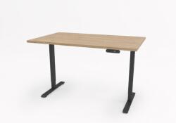 Terra Mob Prod Birou reglabil electric Black TerrA6 Light, 2026 - cadrul Negru plus blat, 2 motoare, 2 Trepte de inaltime, inaltime 72-115 cm, senzor de coliziune (Dimensiune blat: 120x60 cm, Culoare blat: Stejar ne