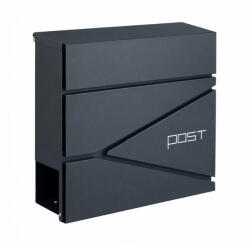 Leziter Cutie postala de exterior Homepost cu încuietoare si suport ziare, antracit (MB-51G02)