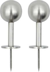 House Doctor Suporturi pentru prosoape Ball 8 cm argintii, 2 buc (900002448)