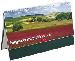 TopTimer Magyarországot járva, képes, álló asztali naptár T056, Zöld