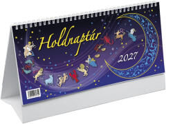 TopTimer Holdnaptár, képes álló papírtáblás asztali naptár T059