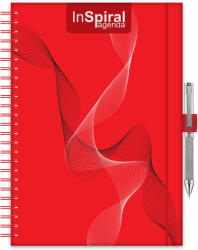 Dayliner InSpiral, A5 heti beosztású agenda, Piros-Piros