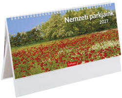 TopTimer Nemzeti park, képes álló papírtáblás csonkalapos asztali naptár T054, Fehér