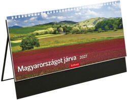 TopTimer Magyarországot járva, képes, álló asztali naptár T056, Fekete