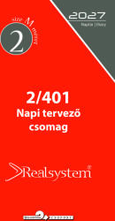 Realsystem 2027 évi, napi beosztású éves utántöltő csomag - RS401M, Fehér