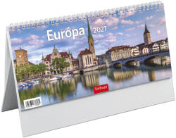 TopTimer Európa, képes álló papírtáblás asztali naptár T063
