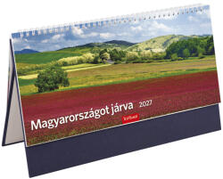 TopTimer Magyarországot járva, képes, álló asztali naptár T056, Kék