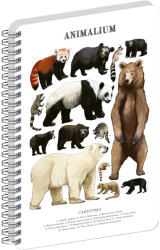 Realsystem Animalium, spirálos, üres notesz - Bears, A5