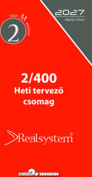 Realsystem 2027 évi, heti beosztású éves utántöltő csomag - RS400M, Fehér