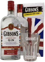 Gibson's gin ajándékcsomag 1 pohárral DRS (0, 7L / 37, 5%) - whiskynet