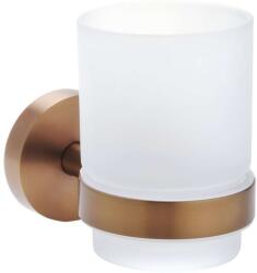 Sapho X-Round - Suport perie și pastă Copper, sticlă mată/cupru mat XR903PG (XR903PG)