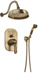 SAPHO Kirké - Set de duș cu baterie încastrată, cu corp, diametru 20 cm, bronz KI42B-02 (KI42B-02)