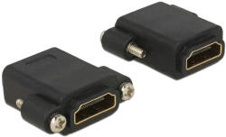 Delock Adapter Gyors-sebességű HDMI anya > HDMI anya rögzítővel