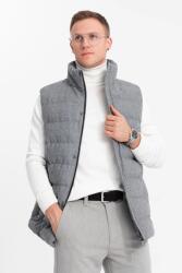 OMBRE OMBRE, Gyapjúkeverék steppelt mellény, Szürke, L-XL (OM-JAVJ-0200-GREY-L-XL)