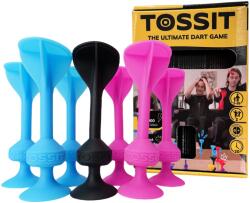 TOSSIT Darts szett tapadókorongokkal, Tossit, 7 darabos szett, rózsaszín-kék (PIBL)