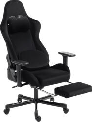 HomCom Scaun Gaming Ergonomic cu Masaj și Pernă Lombară Încălzită, Fotoliu Gaming Înclinat din In, Brațe 4D, Negru | Aosom Romania (925-007V91BK)