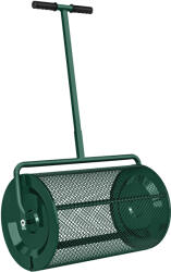 Outsunny Distribuitor de Îngrășământ 75 L din Metal cu Mâner Reglabil în T și Mâner Căptușit, 70x40x112 cm, Verde | Aosom Romania (84H-363V00GN) Masina de imprastiat