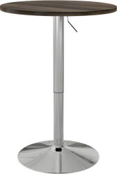 HOMCOM Masă de Bar Rotundă Reglabilă, pentru Pub, cu Blat Pivotant 360° și Bază din Oțel, Nuc | Aosom Romania (83A-087V80DW)