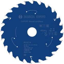 Bosch EXPERT Wood körfűrészlap akkumulátoros körfűrészekhez 136x1, 5/1, 2 20 mm, T24 fog, fához (2608902138) - megatool