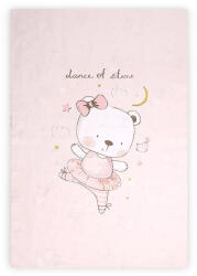 Lorelli Paplan huzat 140x95cm - Pink Ballerina Bear