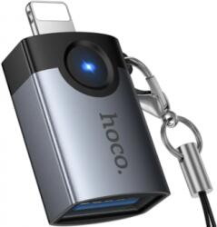 hoco. UA46 OTG adapter, szürke (Lightning to USB-A)