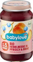 babylove Био пюре с праскова, круша и боровинка, 5+м, 190 g (1571082)