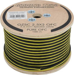 Ground Zero Cabluri audio GZSC 2.5X2 OFC Rola cablu 100m Ground Zero pentru difuzoare, 2×2.5mm2 (gzsc 2.5x2 ofc) - cel