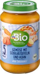 dmBio Био зеленчуково пюре със сладки картофи и пилешко, 5+м, 190 g (1445548)