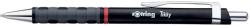 rOtring Pix cu mecanism, Rotring, Tikky III, 0.8 mm, negru, mina albastra (RO033210) - forit
