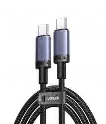 UGREEN adatkábel, töltőkábel, fekete (100W, 5A, USB-C to USB-C, 1m)