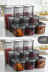 Hermia Storage Box Set (18 Pieces) Anthracite BNMPEGYAR18-13232