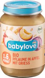 babylove Био пюре със слива и ябълка с грис, 6+г, 190 g (1602885)