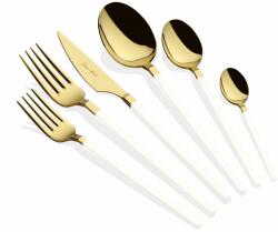  Hermia Cutlery Set (36 Pieces) Gold White Carre - Gold, White