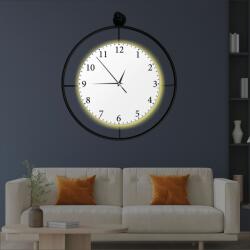 Wallity Dekoratív Fém Falióra Fekete Mclock-00132