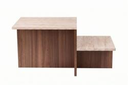 Hanah Home Dohányzóasztal Travertin Venezia Walnut Harmony - Travertin, Venezia Walnut