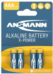 ANSMANN Alkáli Elem, X-Power, Extra hosszú üzemidővel, micro cerzua, AAA, 4 db 5015653 (5015653)