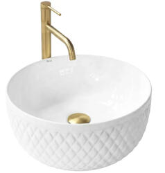 Rea Galaxy lavoar 40x40 cm rotund de blat alb luciu REA-U0640 (REAU0640)