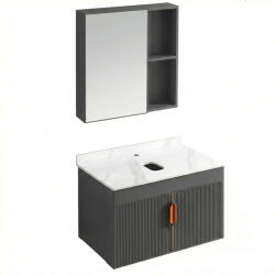Rea Modo set mobilier de baie 60x48x cm sub chiuveta pe perete gri REA-M0097 (REAM0097)