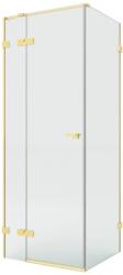 NEW TRENDY Eventa Gold Brushed cabină de duș 120x110 cm dreptunghiular auriu periat/sticlă transparentă EXK-8264 (EXK8264)