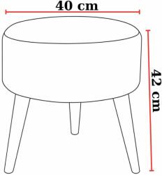  Atelier Del Sofa Puff Krém Az-Ovl-01-Byz - Krém