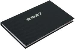 Realsystem Zsebnaptár REALSYSTEM Carbon fekvő fehér lapos kék 2027 (5711-84) - vectraline