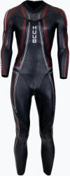 HUUB Férfi triatlonos úszóruha HUUB Aerious III 3: 5 black/red