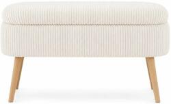  Atelier Del Sofa Pouffe Cream Oslo Linen - Cream