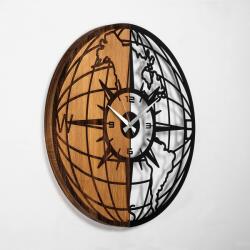 Wallity Dekoratív Fa Falióra Dió Fekete Fa Óra - 70